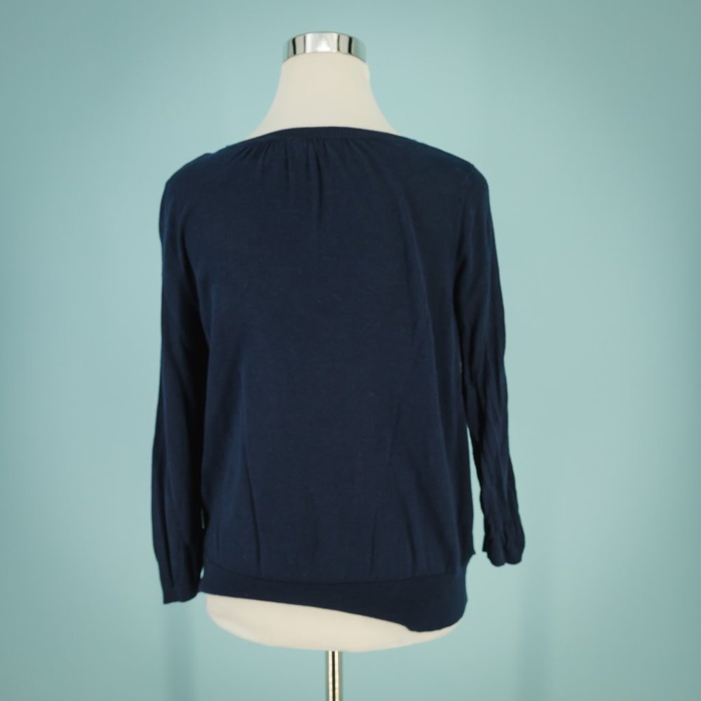 Anthro HWR Monogram Large Sailboat Cardigan - Picture 4 of 5